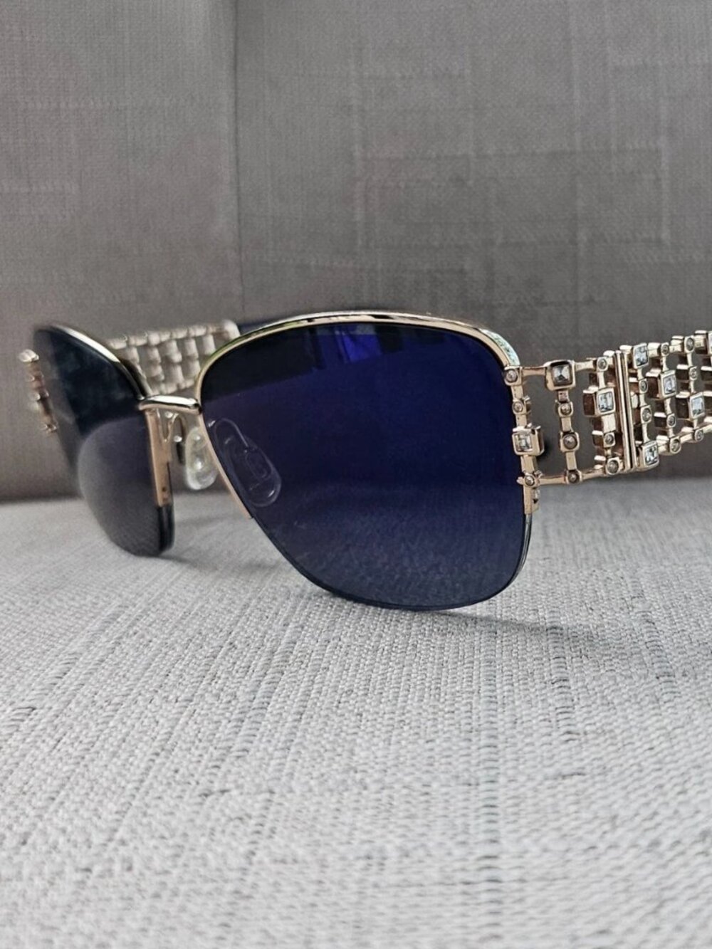 Vintage Tura Ladies Eyeglasses Frame Half Rim Gold Glasses Made USA Read descr